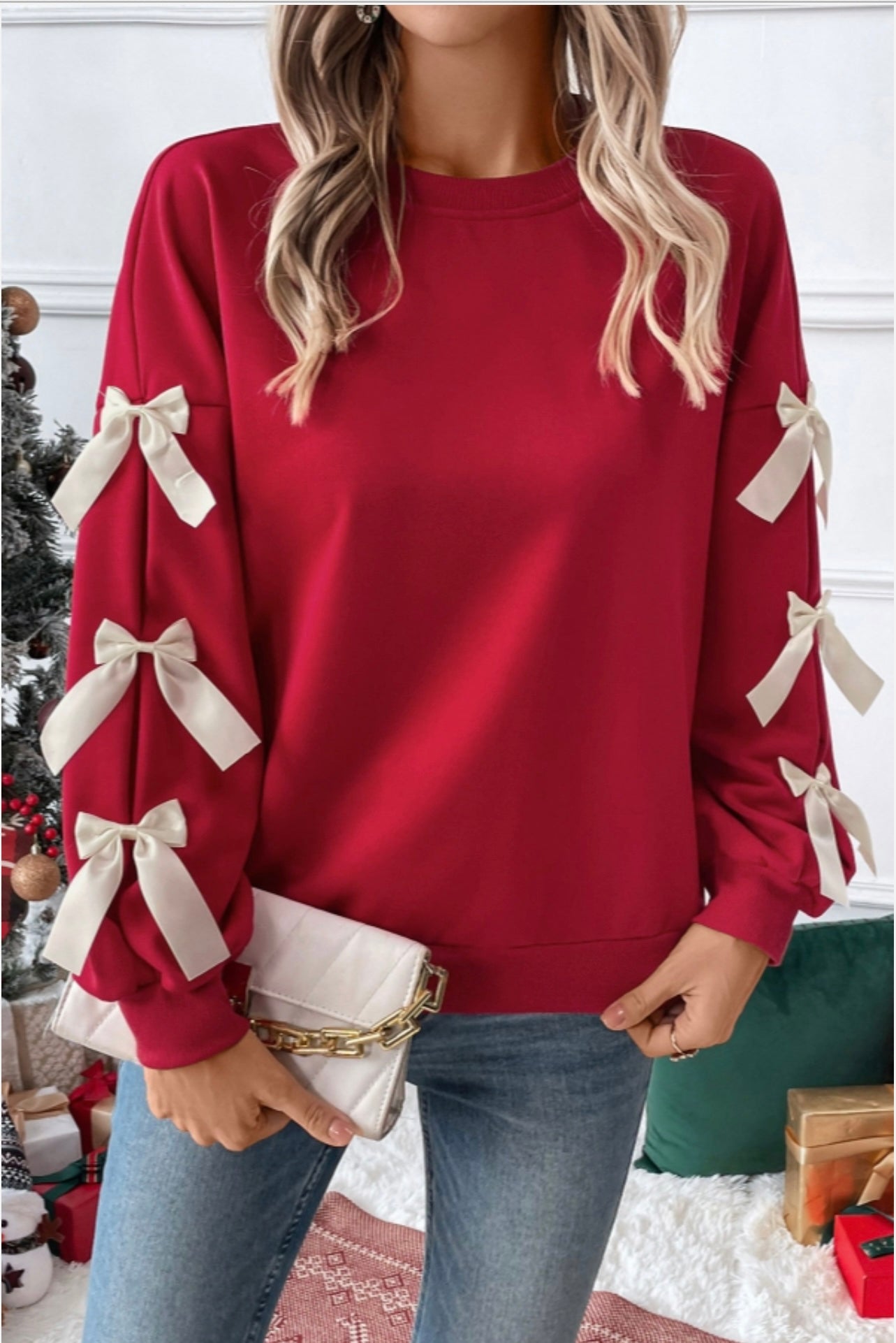 Bow Sleeved Sweatshirt