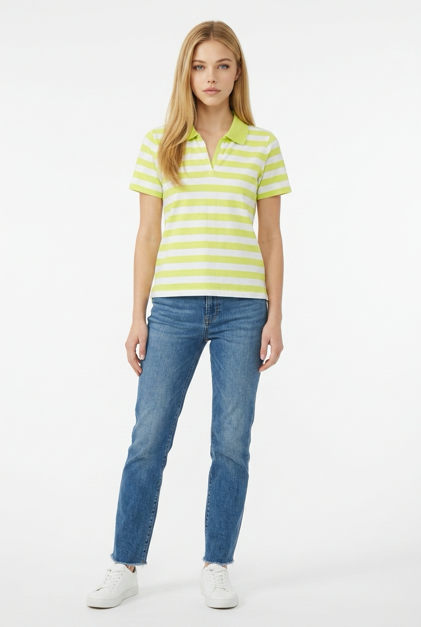 Short sleeve striped T-shirt