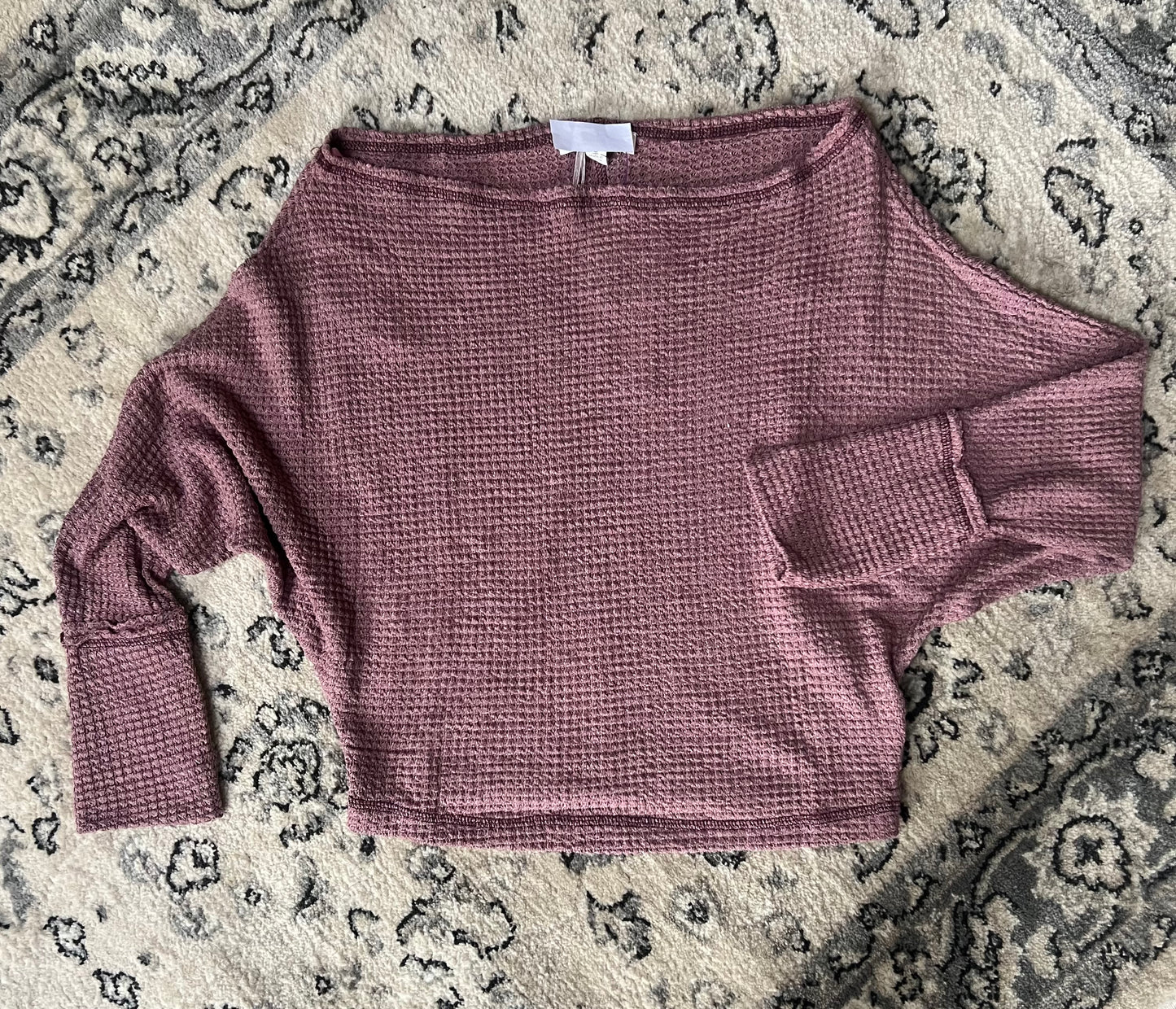 Waffle knit top